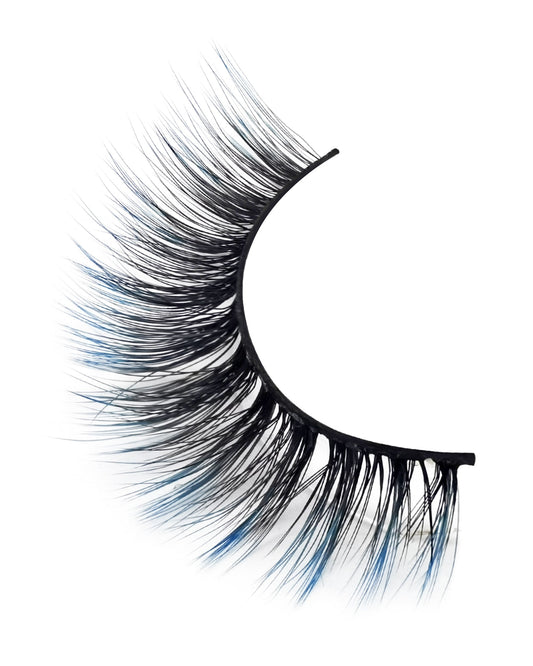Midnight Frost – Black-to-Blue Ombre Faux Mink Lashes
