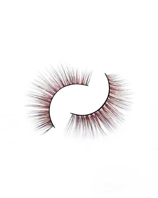 Rose Obsidian – Blended Black & Soft Pink Faux Mink Lashes