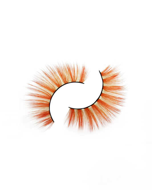 Amber Bloom – Soft Golden-Orange Faux Mink Lashes
