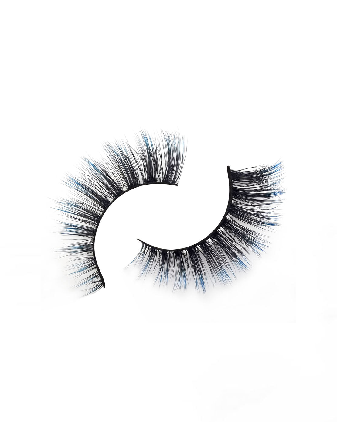 Midnight Frost – Black-to-Blue Ombre Faux Mink Lashes