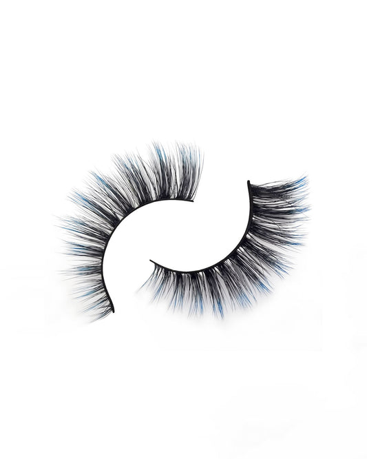 Midnight Frost – Black-to-Blue Ombre Faux Mink Lashes